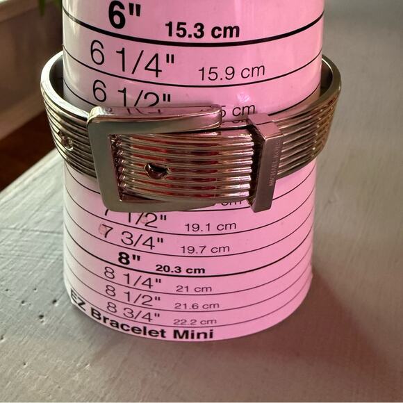Michael Kors Silver Tone Buckle Bangle  Bracelet - Picture 6 of 9
